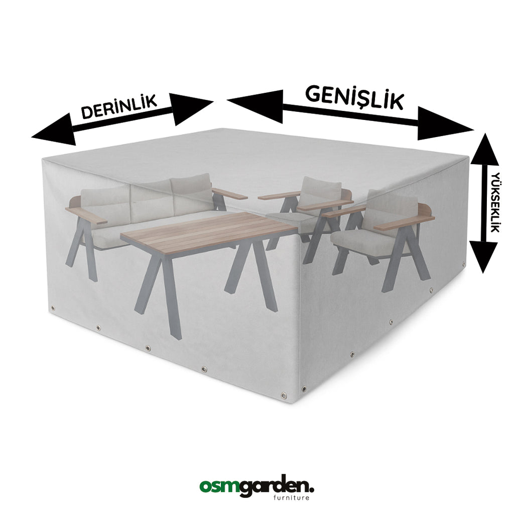 Tam Set Bahçe Mobilyası Koruma Kılıfı